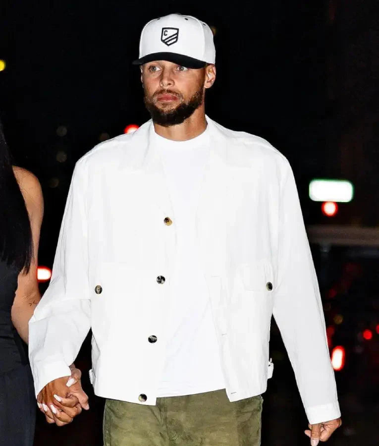 Stephen Curry NYC 2025 White Jacket USA Jackets