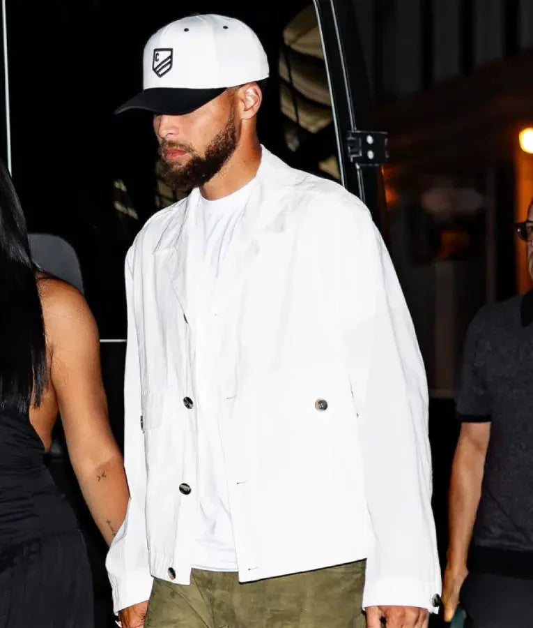 Stephen Curry NYC 2025 White Jacket USA Jackets