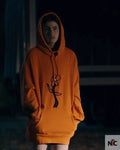 Stick Lilli Kay Orange Floral Hoodie Clanton Jacket