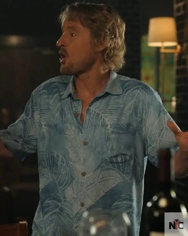 Stick Owen Wilson Blue Hawaiian Shirt Clanton Jacket