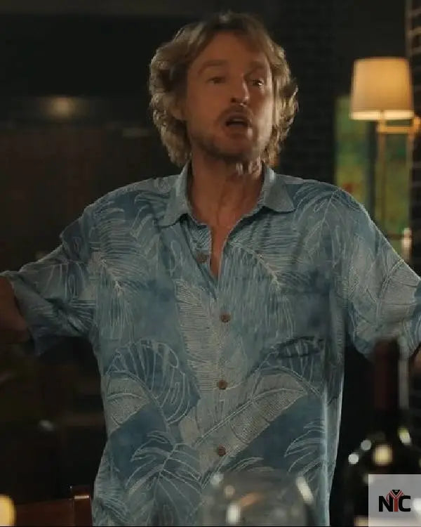 Stick Owen Wilson Blue Hawaiian Shirt Clanton Jacket