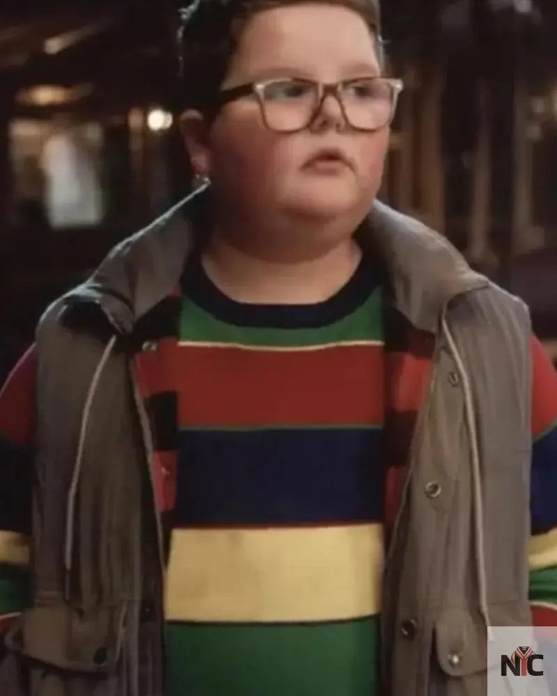Stranger Things S05 Jake Connelly Grey Vest Clanton Jacket