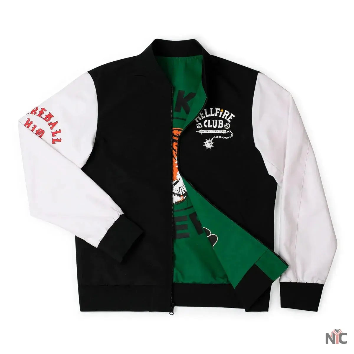 Stranger Things x Hawkins Tigers Reversible Bomber Jacket Clanton Jacket