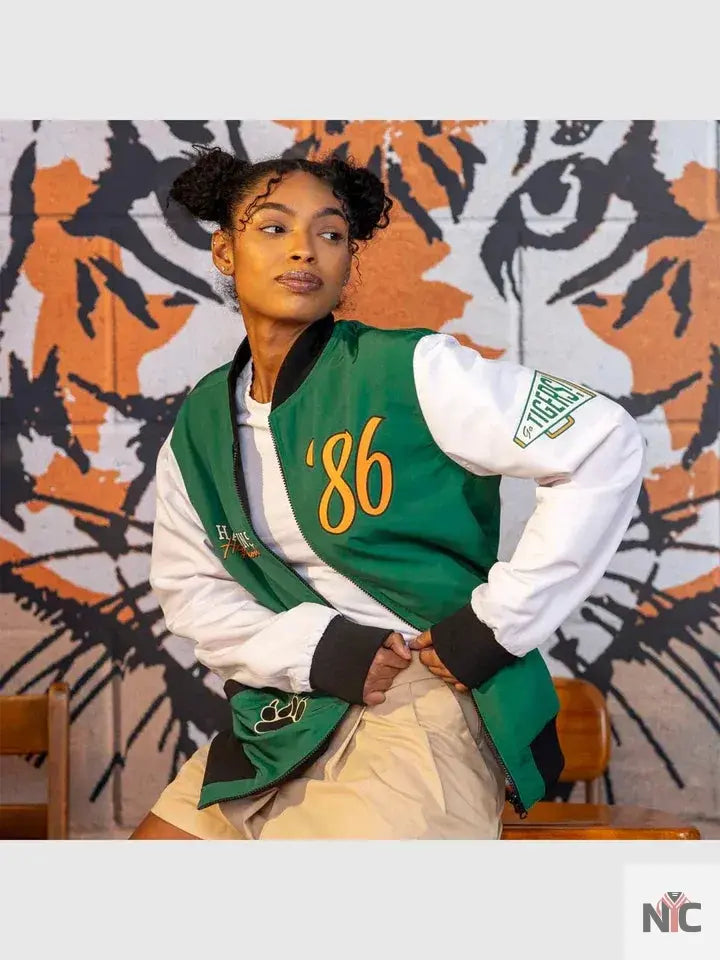 Stranger Things x Hawkins Tigers Reversible Bomber Jacket Clanton Jacket
