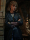 Stranger Things S05 Robin Buckley Black Leather Jacket