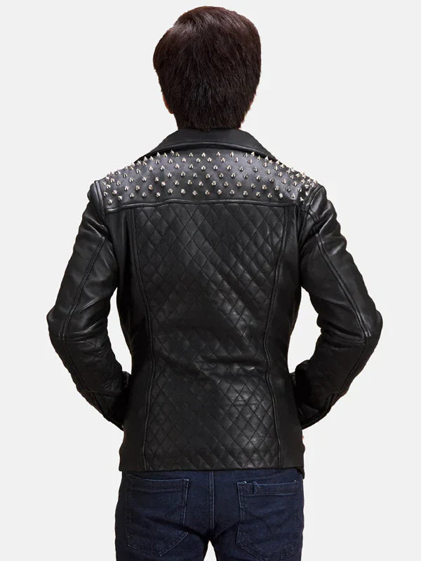 Studded Leather Jacket Mens