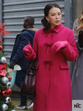 Sugarplummed 2024 Janel Parrish Pink Bow Coat Clanton Jacket