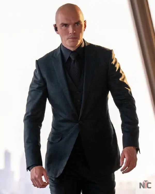 Superman 2025 Michael Rooker Black Suit Clanton Jacket