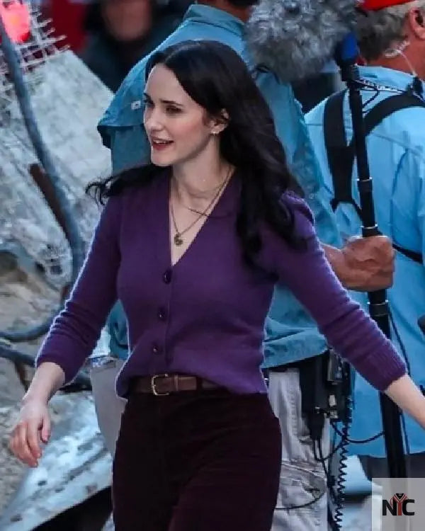 Superman 2025 Rachel Brosnahan Purple Cardigan Clanton Jacket