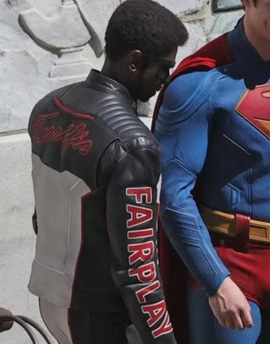 Superman 2025 Edi Gathegi Leather Jacket Clanton Jacket