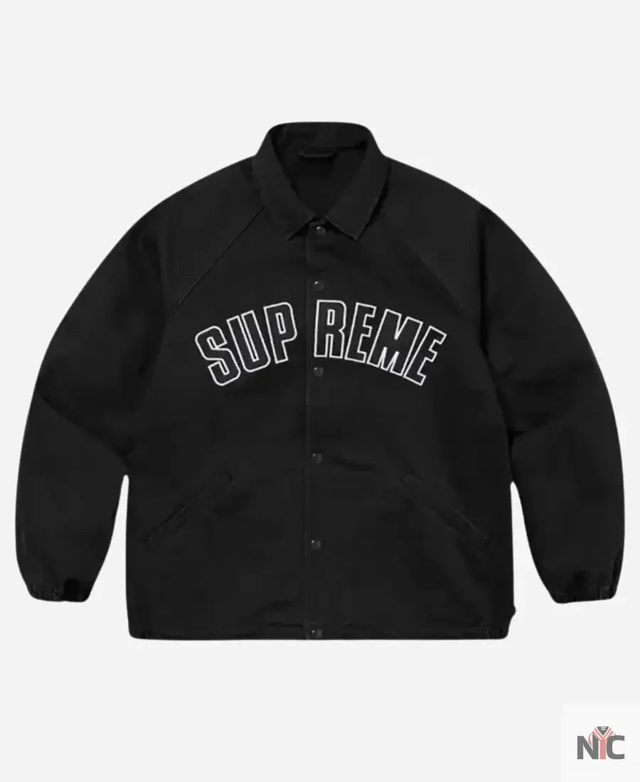 Supreme ARC Denim Coaches Black Jacket - Clanton Jacket