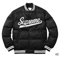 Supreme Black Puffy Varsity Jacket Clanton Jacket