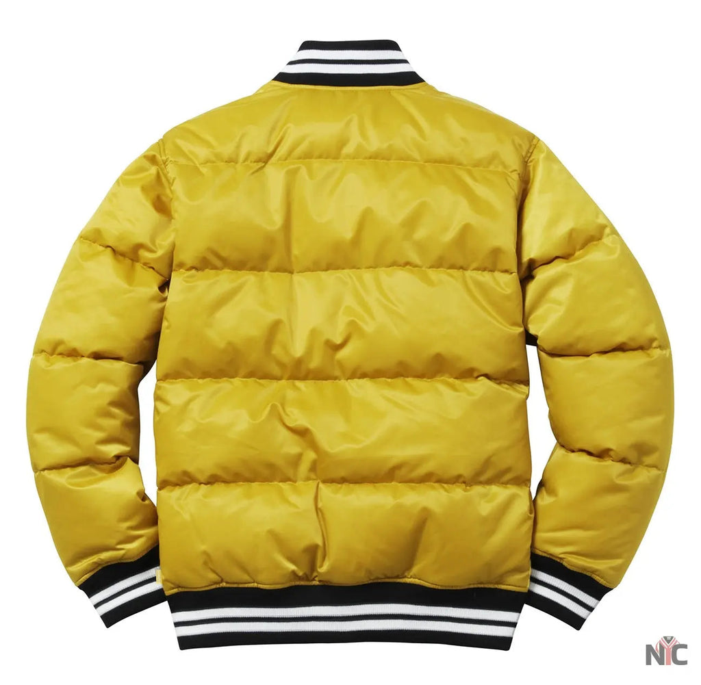 Supreme Black Puffy Varsity Jacket Clanton Jacket