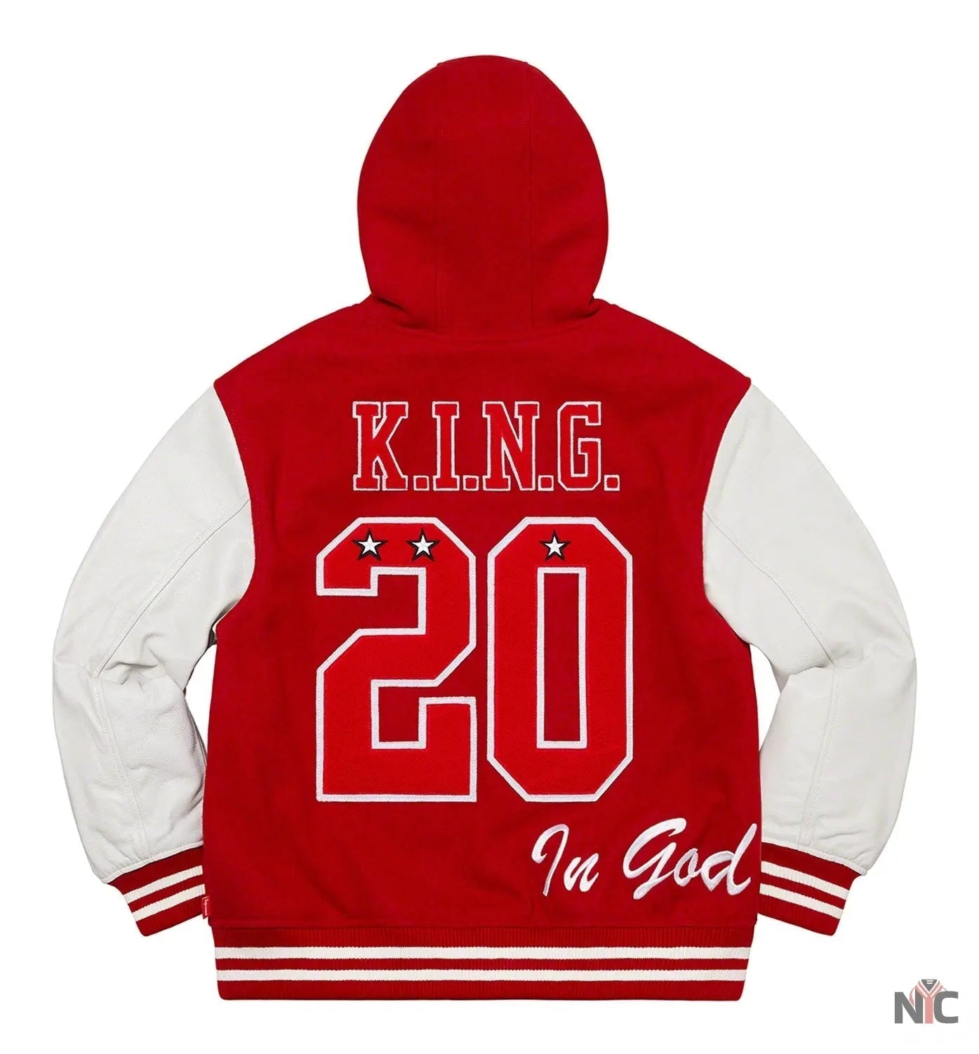 Supreme King Hooded Varsity Jacket Clanton Jacket
