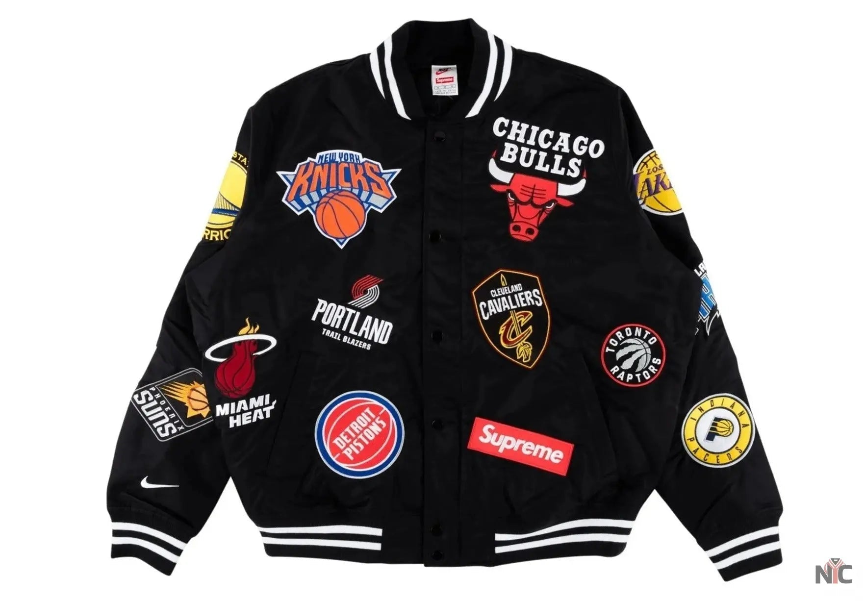 Supreme X Nike NBA Teams Logo Varsity Jacket Clanton Jacket