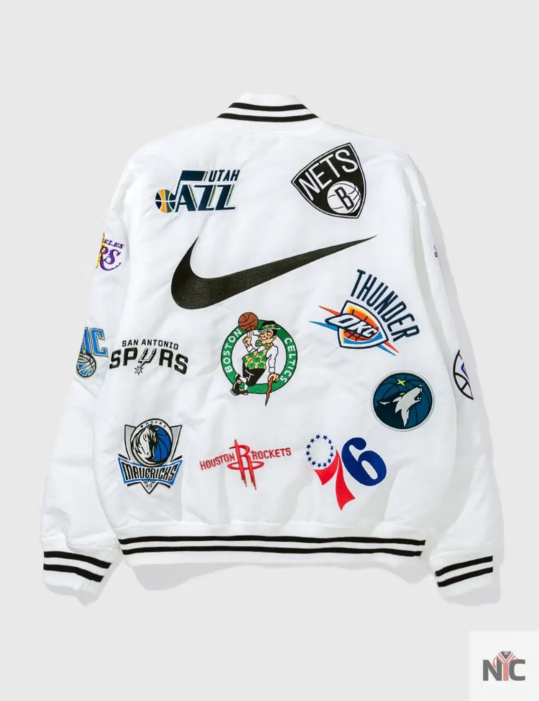 Supreme X Nike NBA Teams Logo Varsity Jacket Clanton Jacket