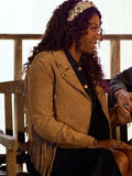 Suzette Deveraux Providence Falls Fringe Leather Jacket Shopotiny