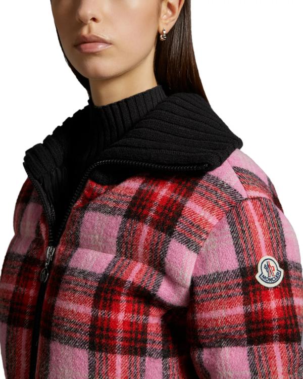 The Five 2025 Dana Perino Pink And Red Plaid Puffer Jacket