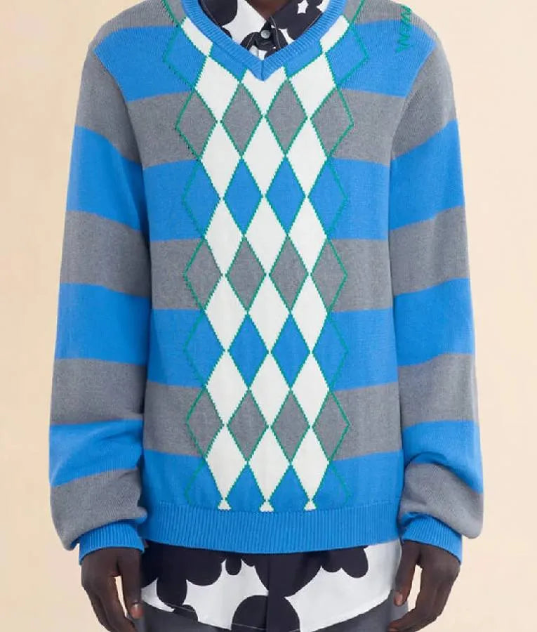 Tamron Hall Show Carla Hall Argyle Sweater