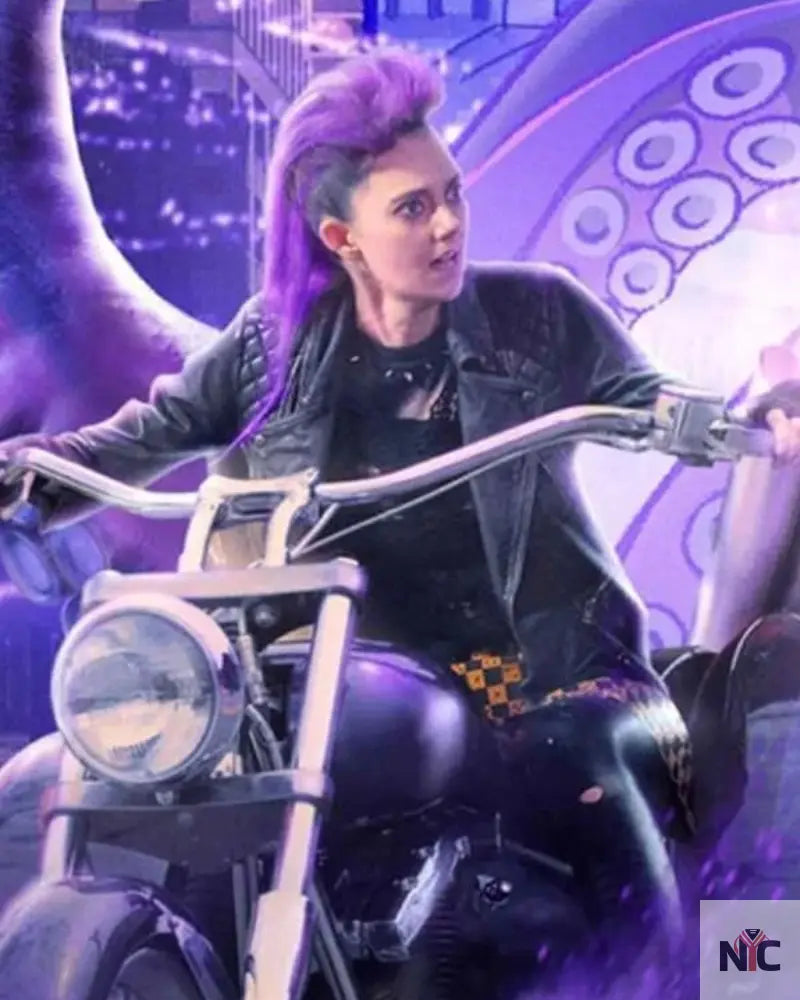 Tanya Reynolds Harold And The Purple Crayon Black Leather Jacket Clanton Jacket