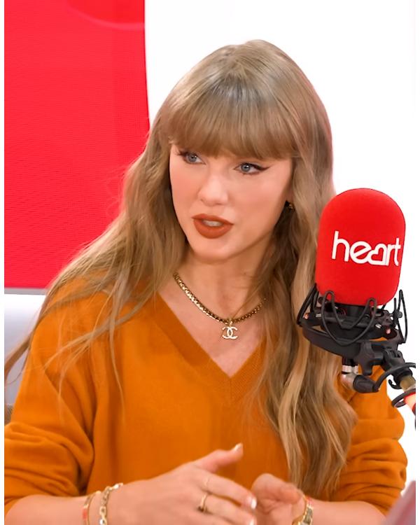 Taylor Swift Heart Radio Orange Sweater