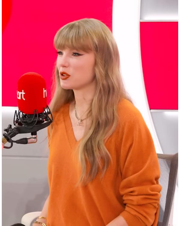 Taylor Swift Heart Radio Orange Sweater