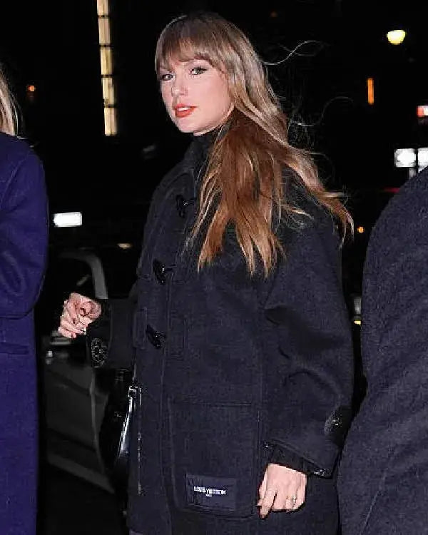 Taylor Swift NYC Black Duffle Coat