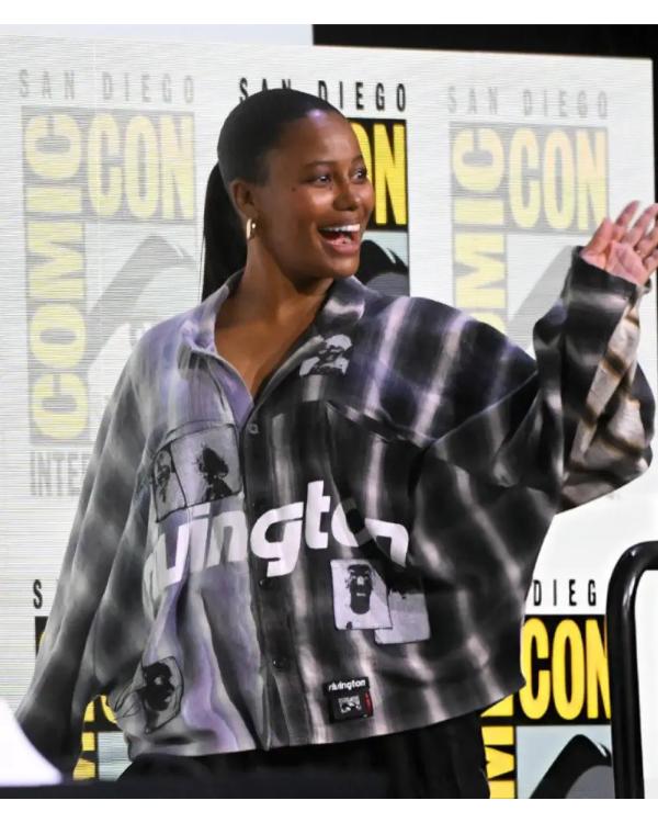 Taylour Paige 2025 Comic-Con International Plaid Shirt Clanton Jacket
