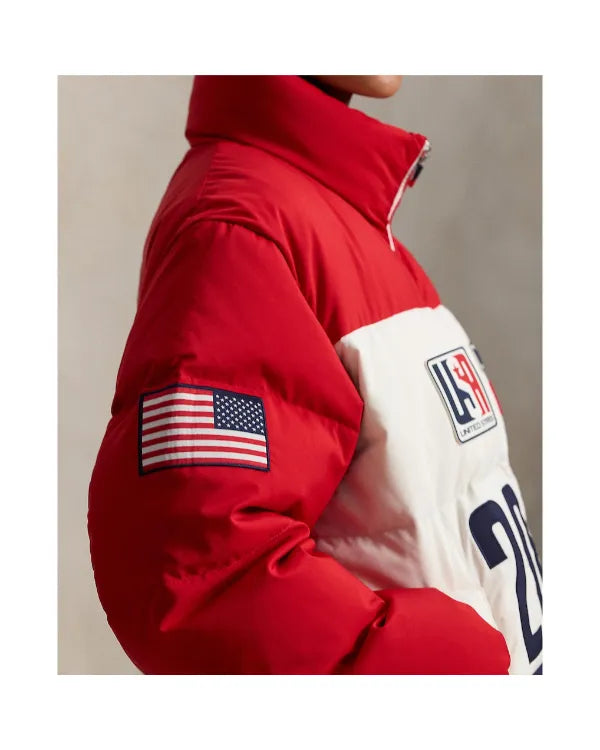 Team USA Olympics 2026 Opening Ceremony Red Puffer Jacket