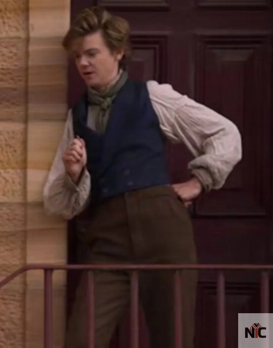 The Artful Dodger 2023 Thomas Brodie Sangster Blue Vest Clanton Jacket