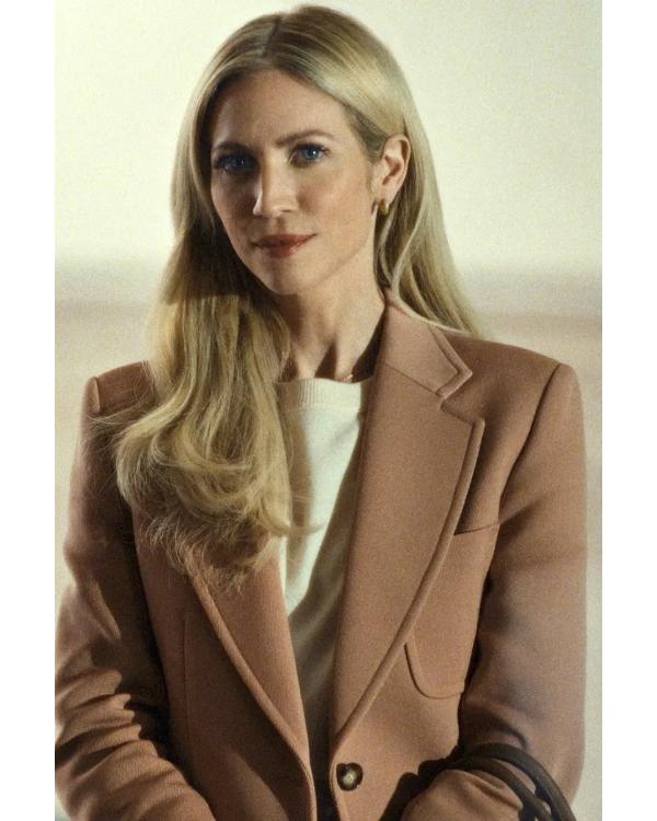 The Beast In Me S01 Brittany Snow Brown Single Breasted Jacket