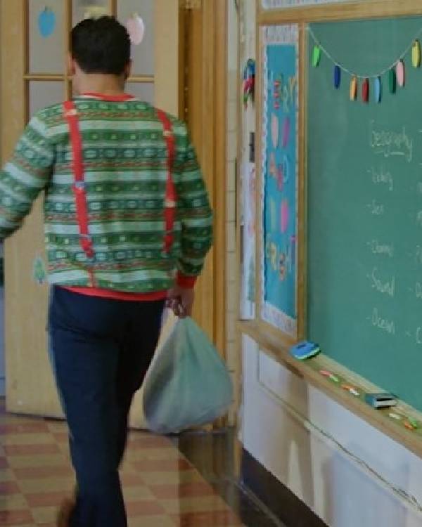 The Christmas Spark Mario Lopez Green Sweater