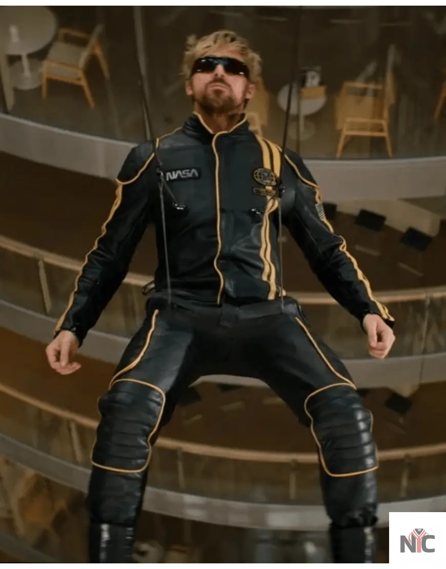The Fall Guy 2024 Ryan Gosling NASA Leather Tracksuit Clanton Jacket