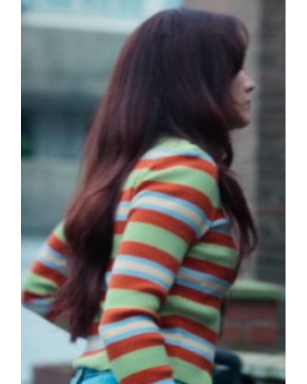 The Girlfriend Olivia Cooke Multicolor Striped Ribbed Sweater USA Jackets