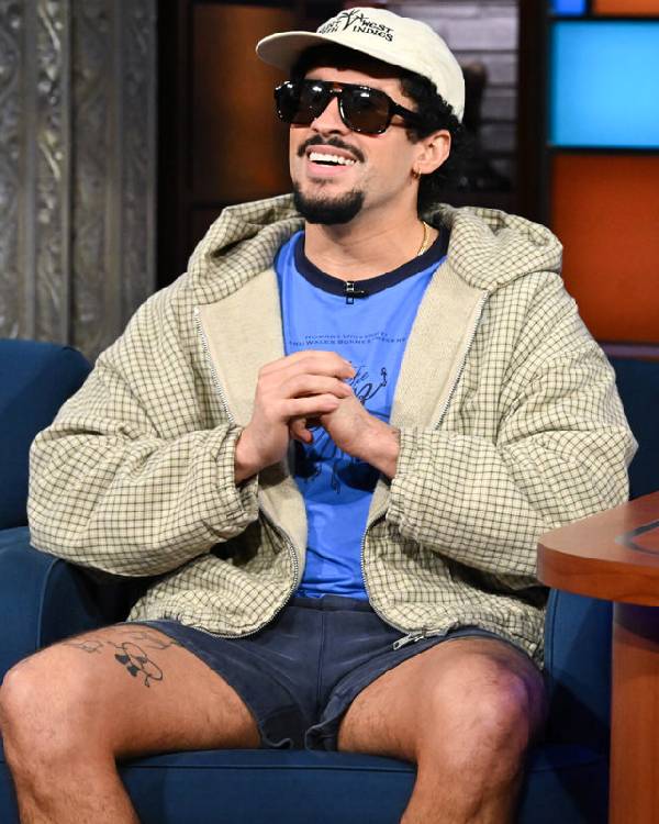 The Late Show with Stephen Colbert Happy Gilmore 2 Bad Bunny Hooded Jacket Clanton Jacket