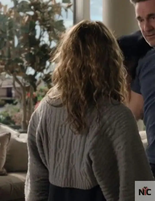 The Morning Show Jennifer Aniston Shrug Sweater Clanton Jacket
