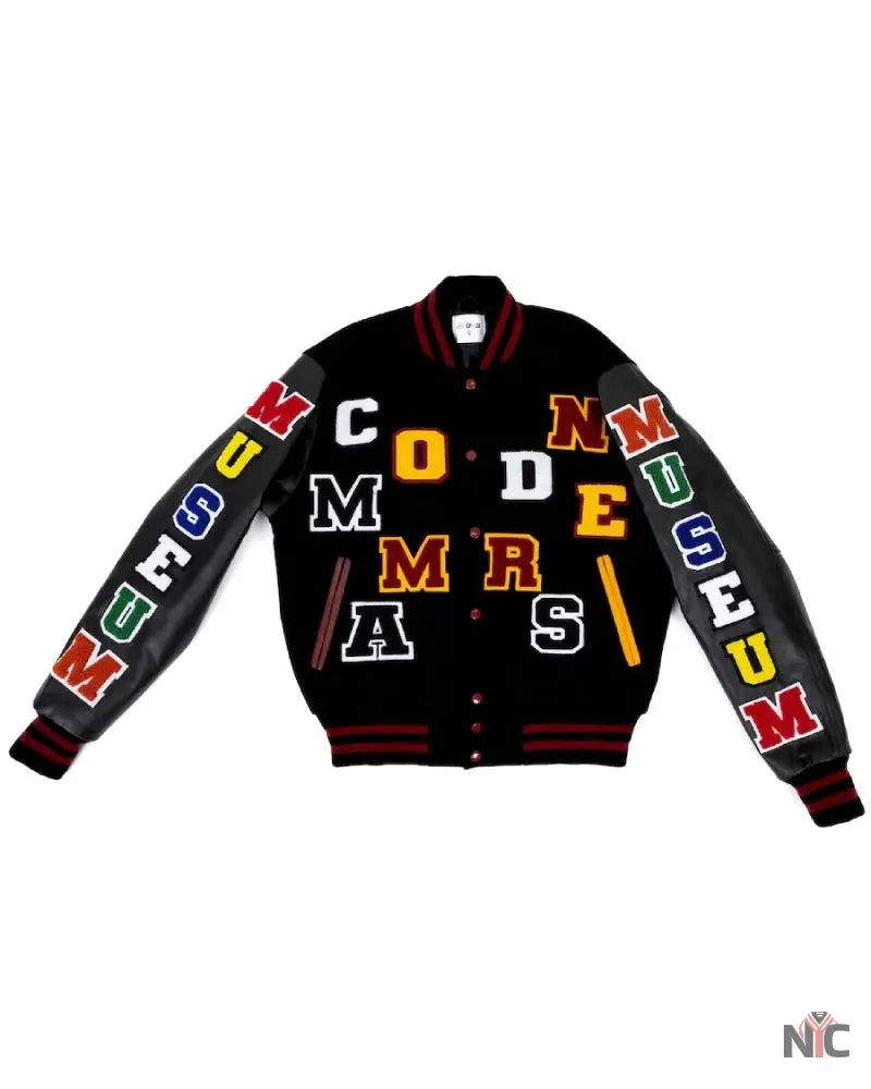 The Museum Black Washington Commanders Wool & Leather Full Snap Varsity Jacket Clanton Jacket