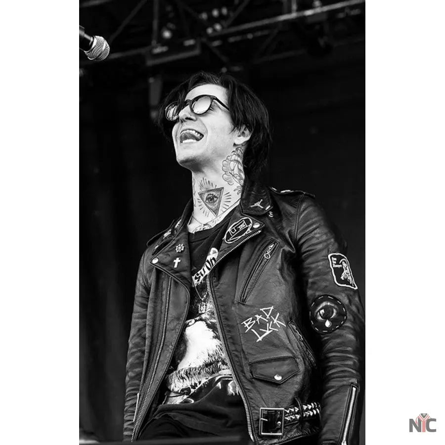 The Neighbourhood Bad Luck Jesse Rutherford Leather Jacket Clanton Jacket