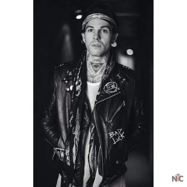The Neighbourhood Bad Luck Jesse Rutherford Leather Jacket Clanton Jacket