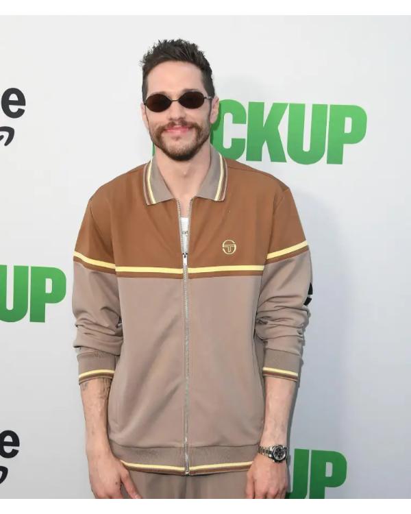 The Pickup 2025 Premiere Pete Davidson Brown Jacket Clanton Jacket