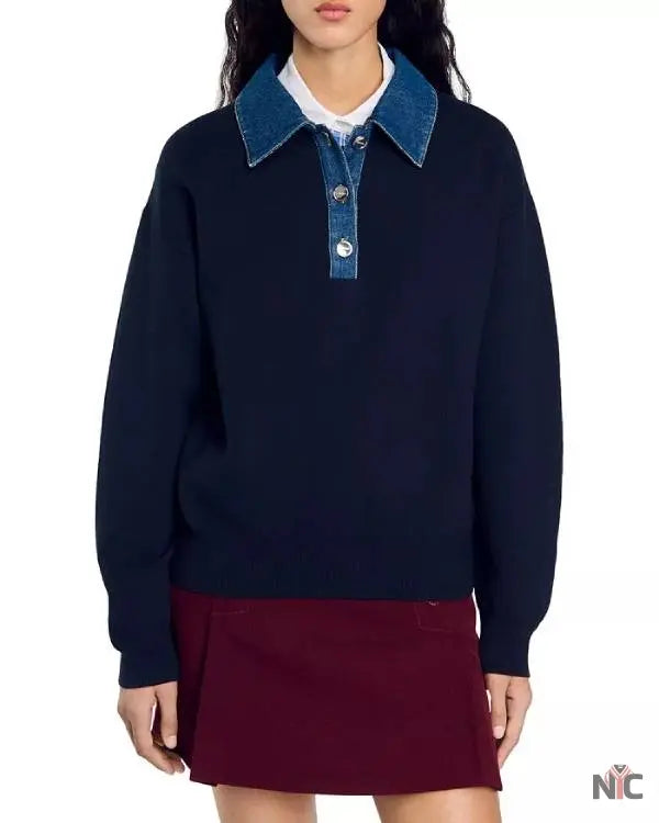 The Real Housewives of Orange County Shannon Beador Denim Trim Sweater Clanton Jacket