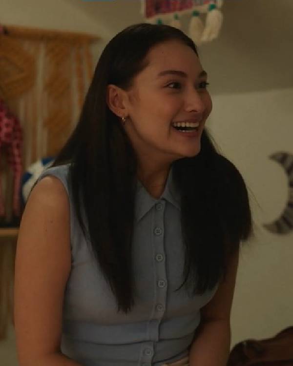 The Summer I Turned Pretty Lola Tung Blue Sleeveless Sweater Clanton Jacket