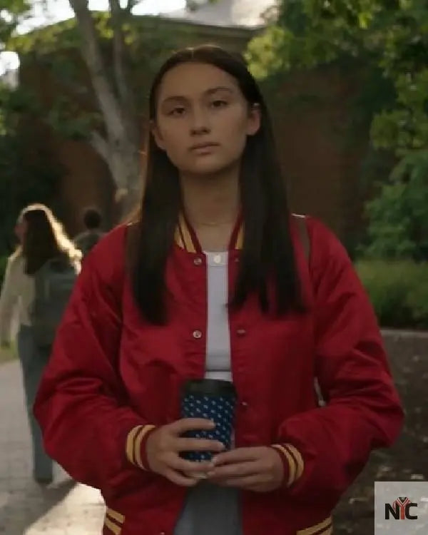 The Summer I Turned Pretty Lola Tung Red Letterman Jacket Clanton Jacket