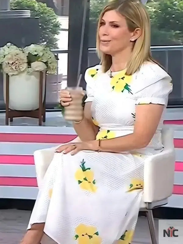 The Today Show 2025 Jill Martin Floral Polka Dot Dress Clanton Jacket