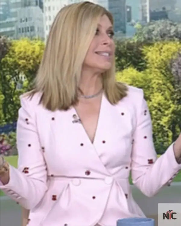 The Today Show 2025 Jill Martin Pink Embellish Jacket Clanton Jacket