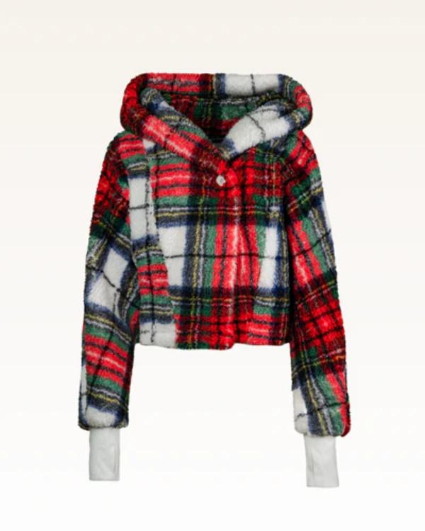 The Today Show 2025 Jill Martin Plaid Sherpa Jacket