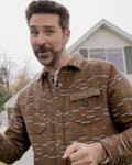 The Today Show 2025 Joe Fryer Brown Printed Jacket