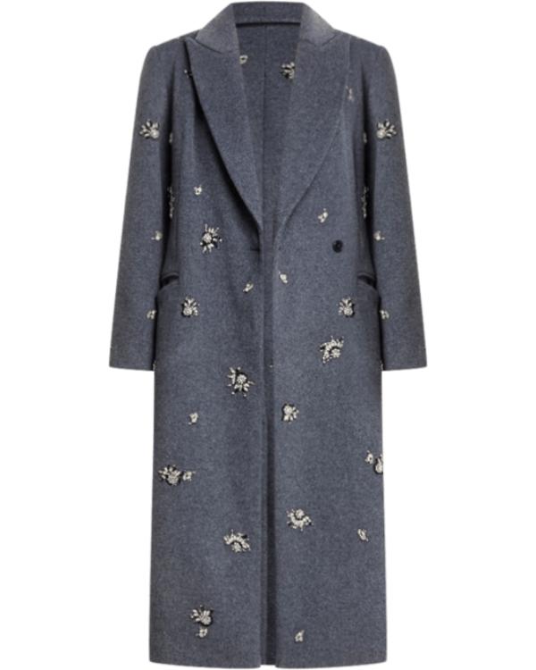 The Today Show 2025 Laura Jarrett Grey Embellished Coat