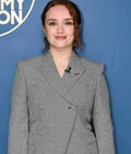 The Tonight Show 2025 Olivia Cooke Houndstooth Double Breasted Coat USA Jackets