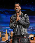 The Tonight Show S12 Kid Cudi Black Leather Jacket Clanton Jacket